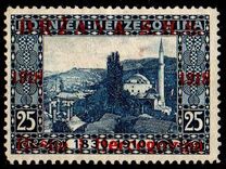 [Postage Stamps from Bosnia-Herzegovina Overprinted, type A3]