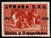 [Postage Stamps from Bosnia-Herzegovina Overprinted, type B3]