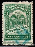 [Numero e stemma Con scritta che dice "Provisional" a circa 14°. La posizione può variare leggermente su vari francobolli nel foglio, a causa dell'aggiunta separata della targhetta "PROVISIONAL" sulle pietre litografiche - Stampatore: Lit. Nacional, Scrivi HE]