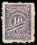 [Numero e stemma Con scritta che dice "Provisional" a circa 14°. La posizione può variare leggermente su vari francobolli nel foglio, a causa dell'aggiunta separata della targhetta "PROVISIONAL" sulle pietre litografiche - Stampatore: Lit. Nacional, Scrivi HD4]