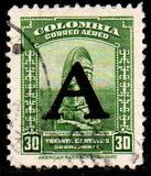[Airmail - Previous Issues Overprinted A = "Avianca", type QK]