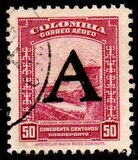 [Airmail - Previous Issues Overprinted A = "Avianca", type QM]