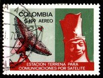 [Airmail - Opening of Satellite Earth Station, Choconta, type AHJ]