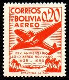 [Airmail Stamps - The 25th Anniversary of the Lloyd Aereo Boliviano, típus FM]