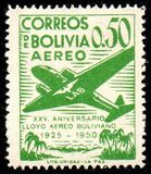 [Airmail Stamps - The 25th Anniversary of the Lloyd Aereo Boliviano, típus FM2]