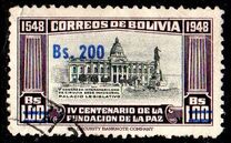 [Currency Revaluation - Founding of La Paz stamps of 1951 Surcharged, ประเภท FS2]