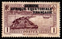 [Postage Stamps from Gabon Overprinted, type A]