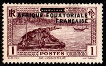 [Postage Stamps from Gabon Overprinted, type A]