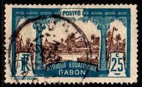 [Libreville - Inscription "AFRIQUE EQUATORIALE GABON", тип J]