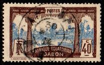 [Libreville - Inscription "AFRIQUE EQUATORIALE GABON", тип J5]