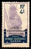 [Issues of 1911-22 in New Colors - Inscription "AFRIQUE EQUATORIALE FRANCAISE" - Warrior, veids P2]
