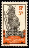 [Issues of 1911-22 in New Colors - Inscription "AFRIQUE EQUATORIALE FRANCAISE" - Warrior, veids P3]