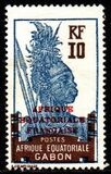 [Issues of 1911-22 in New Colors - Inscription "AFRIQUE EQUATORIALE FRANCAISE" - Warrior, veids P5]