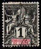 [Inscription: "ÈTABLISEMENTS DE L'INDIE", type A]