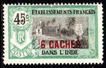 [Pondicherry Temple Stamps of 1914 & 1922 and Not Issued Stamps Surcharged, tyyppi N5]