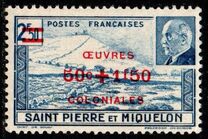 [Colonial Fund - Issues of 1941 Overprinted "OEUVRES COLONIALES" and Surcharged, type BH]