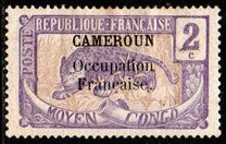 [Middle Congo Postage Stamps Overprinted "CAMEROUN Occupation Francaise", type D1]