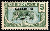 [Middle Congo Postage Stamps Overprinted "CAMEROUN Occupation Francaise", type D3]