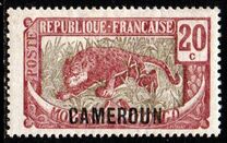 [Middle Congo Postage Stamps (Colors Changed) Overprinted "CAMEROUN", type E6]