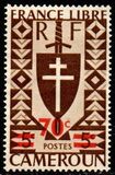 [Free France Issue Surcharged, loại AH16]