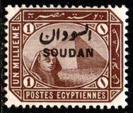 [Sphinx and Pyramid - Egypt Postage Stamps Overprinted "SOUDAN", tip A]
