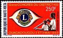 [Airmail - The 12th Congress of 403 District, Lions International, Ouagadougou, type GF]