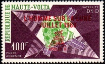 [Airmail - First Manned Moon Landing - Apollo 11 - Issue of 1967 Overprinted "L'HOMME SUR LA LUNE JUILLET 1969", タイプ EP1]