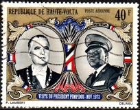 [Airmail - Visit of President Pompidou to Upper Volta, type KU]