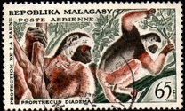 [Airmail - Protection of Wildlife - Lemurs, type KZ]