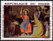 [Airmail - The 100th Anniversary of the Death of Jean Ingres, French Painter - Paintings, tegund FA]