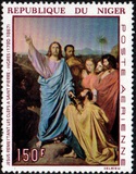 [Airmail - The 100th Anniversary of the Death of Jean Ingres, French Painter - Paintings, tegund FB]