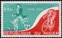 [Airmail - The 150th Anniversary of Bicycle, 類型 FR]