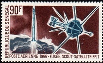 [Airmail - Start of French Space Satellites, տեսակ FE]