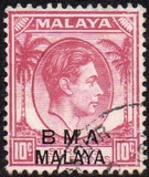 [Straits Settlements Postage Stamps Overprinted "B M A MALAYA" in Black or Red Colour, type A6]