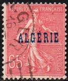 [French Postage Stamps Overprinted in Blue, type C5]