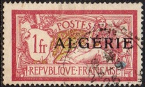 [French Postage Stamps Overprinted in Black, type B13]