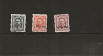 [Nos 81,83 and 84 Surcharged in Red or Black, Tipi K]