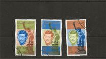 [Airmail - The 1st Anniversary of the Death of John F. Kennedy, 1917-1963" - Sharjah Postage Stamps Overprinted "KHOR FAKKAN", type V]