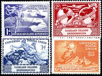 [The 75th Anniversary of the Universal Postal Union, type D]