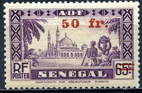 [Faidherbe Bridge & Diourbel Mosque Stamps of 1935 Surtaxed, type AL20]