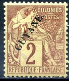 [French Colonies - General Issues Overprinted "GUYANE", type E7]