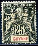 [Inscription - "GUYANE" - Colored Paper, type F7]