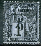 [French Colonies - General Issues Stamps No.45,51,54 & 56 Surcharged, type C]