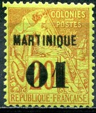 [French Colonies - General Issues No.46-57 Surcharged & Overprinted "MARTINIQUE", type B]