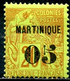 [French Colonies - General Issues No.46-57 Surcharged & Overprinted "MARTINIQUE", type B5]