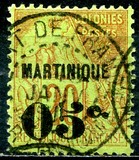 [French Colonies - General Issues No.46-57 Surcharged & Overprinted "MARTINIQUE", type B6]