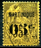 [French Colonies - General Issues No.46-57 Surcharged & Overprinted "MARTINIQUE", type B8]