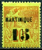 [French Colonies - General Issues No.46-57 Surcharged & Overprinted "MARTINIQUE", type B12]
