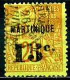 [French Colonies - General Issues No.46-57 Surcharged & Overprinted "MARTINIQUE", type B13]