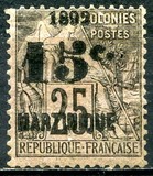 [French Colonies No.53 Surcharged & Overprinted "1892 - MARTINIQUE", type E5]